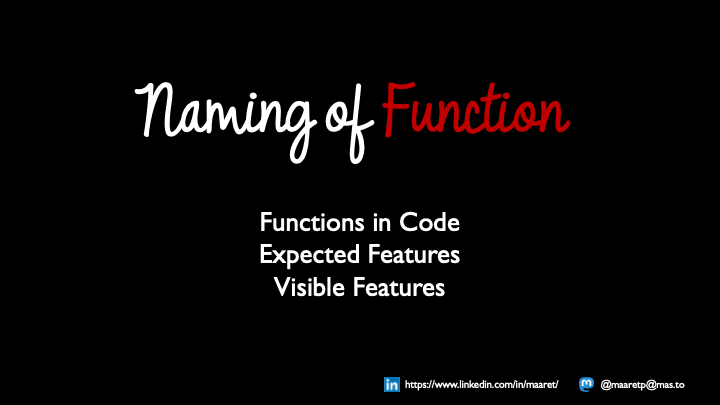 Naming of Function