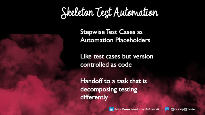 Skeleton Test Automation