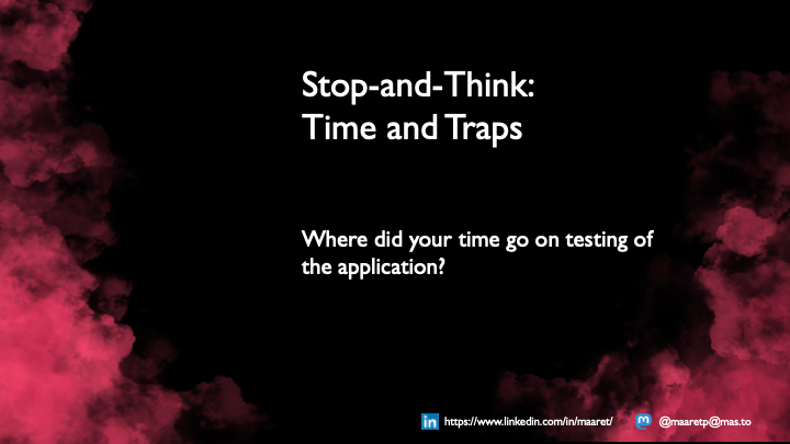 Stop and Think - Time and Traps