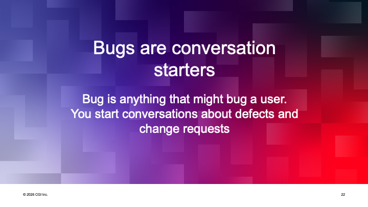 Bugs Are Conversation Starters