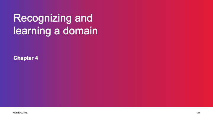 Recognizing and Learning a Domain