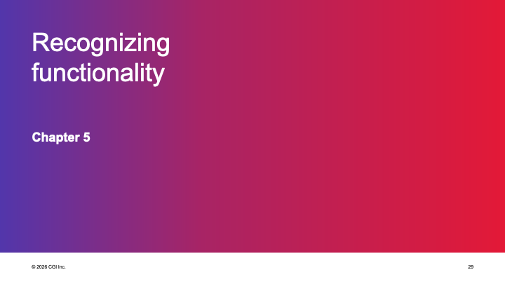 Recognizing Functionality