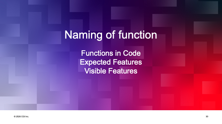 Naming of Function