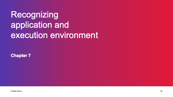 Recognizing Application and Execution Environment