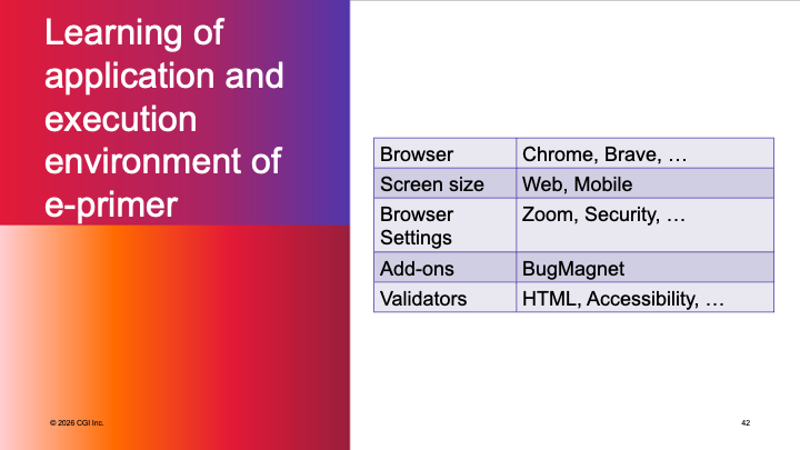 Learning of Application and Execution Environment of E-Primer