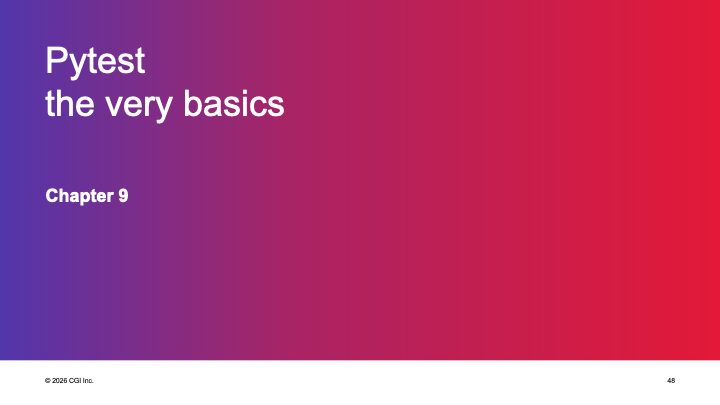 pytest the Very Basics