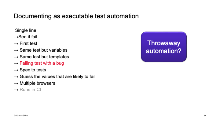 Documenting as Executable Test Automation