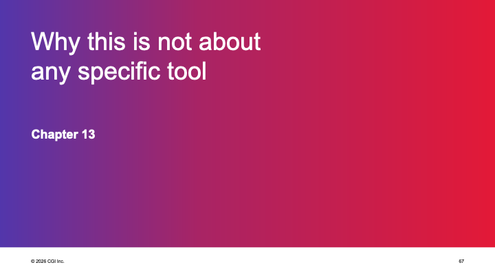 Why This Is Not About Any Specific Tool