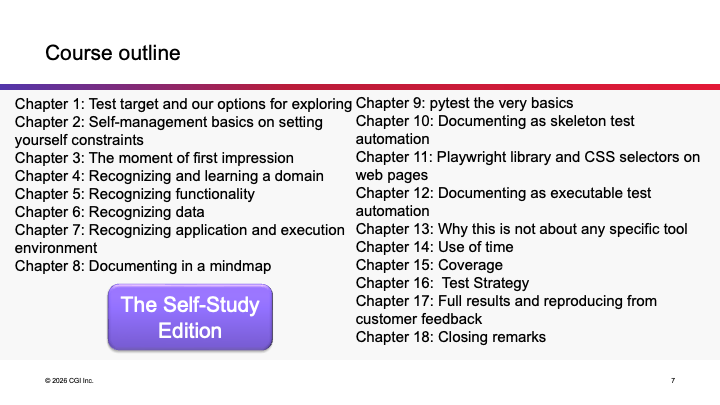 Course Outline, the Long Version