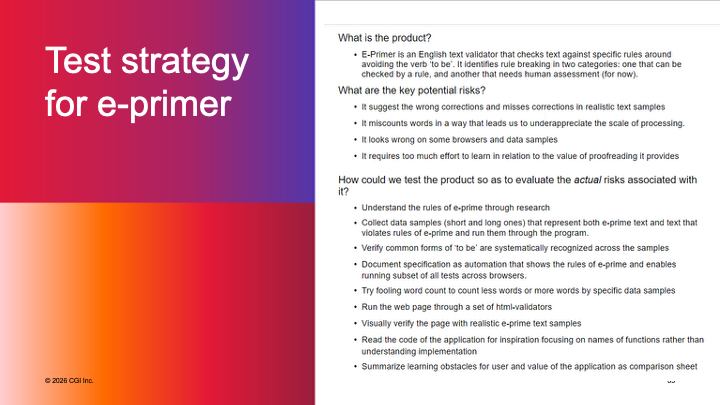 Test Strategy for E-Primer