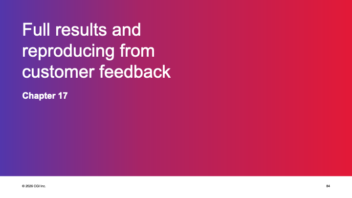 Full Results and Reproducing from Customer Feedback